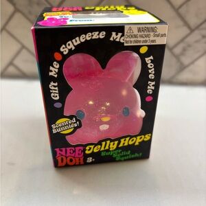 Needoh Jelly Hops Squishy Toy - Pink Bunny